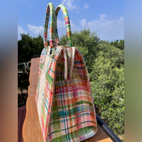 NWT Brahmin Caroline SWEET TEA Ombre Melbourne Satchel - Picture 4 of 12